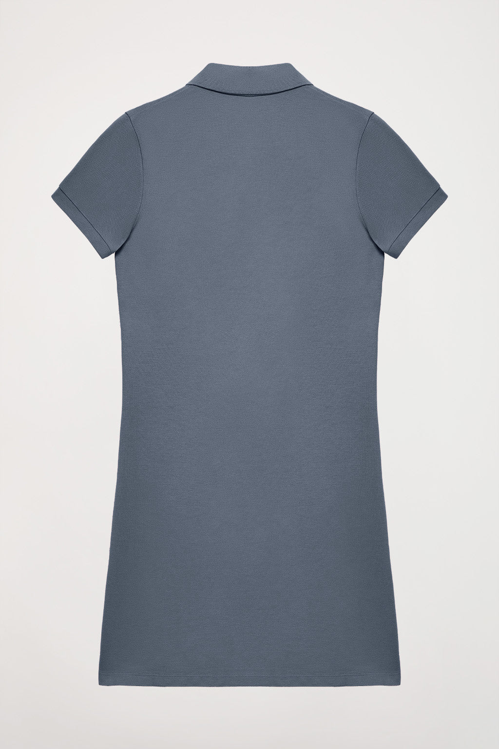 Denim-blue short-sleeve popover dress with Rigby Go embroidery - Image 9