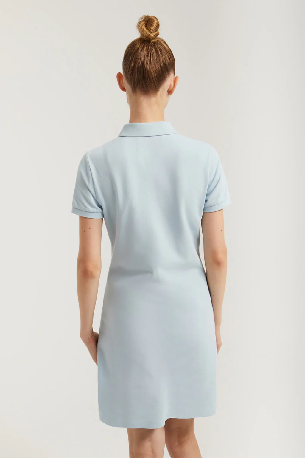 Sky-blue short-sleeve popover dress with Rigby Go embroidery - Image 5