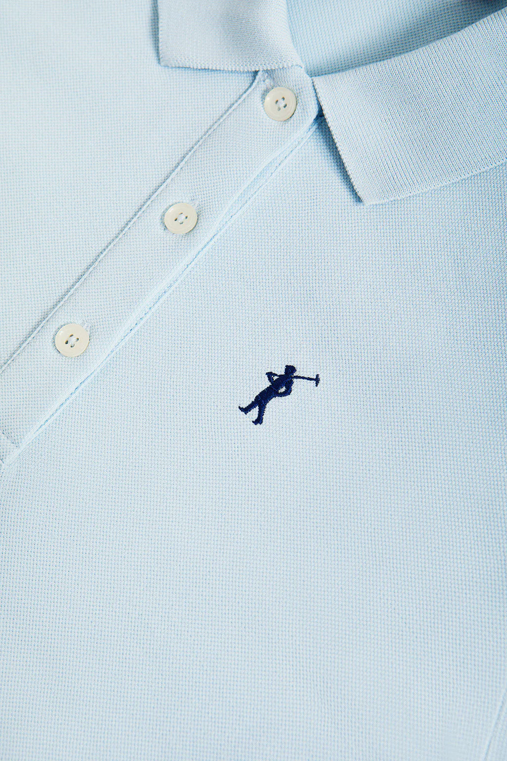 Sky-blue short-sleeve popover dress with Rigby Go embroidery - Image 8