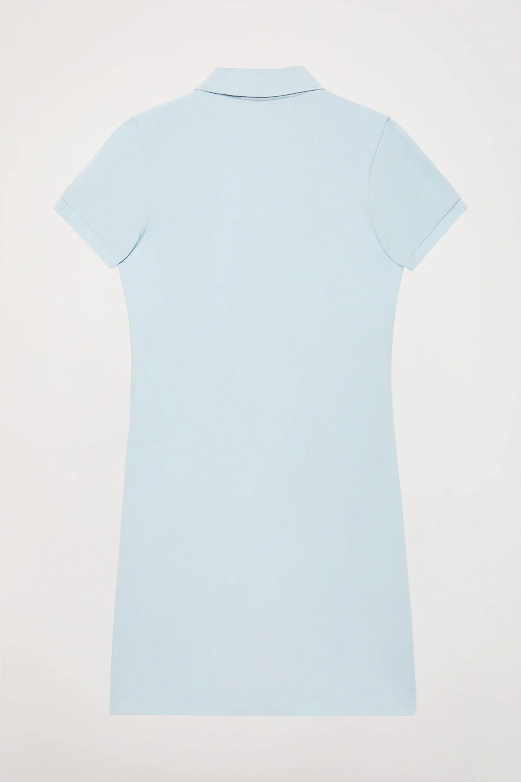 Sky-blue short-sleeve popover dress with Rigby Go embroidery - Image 9