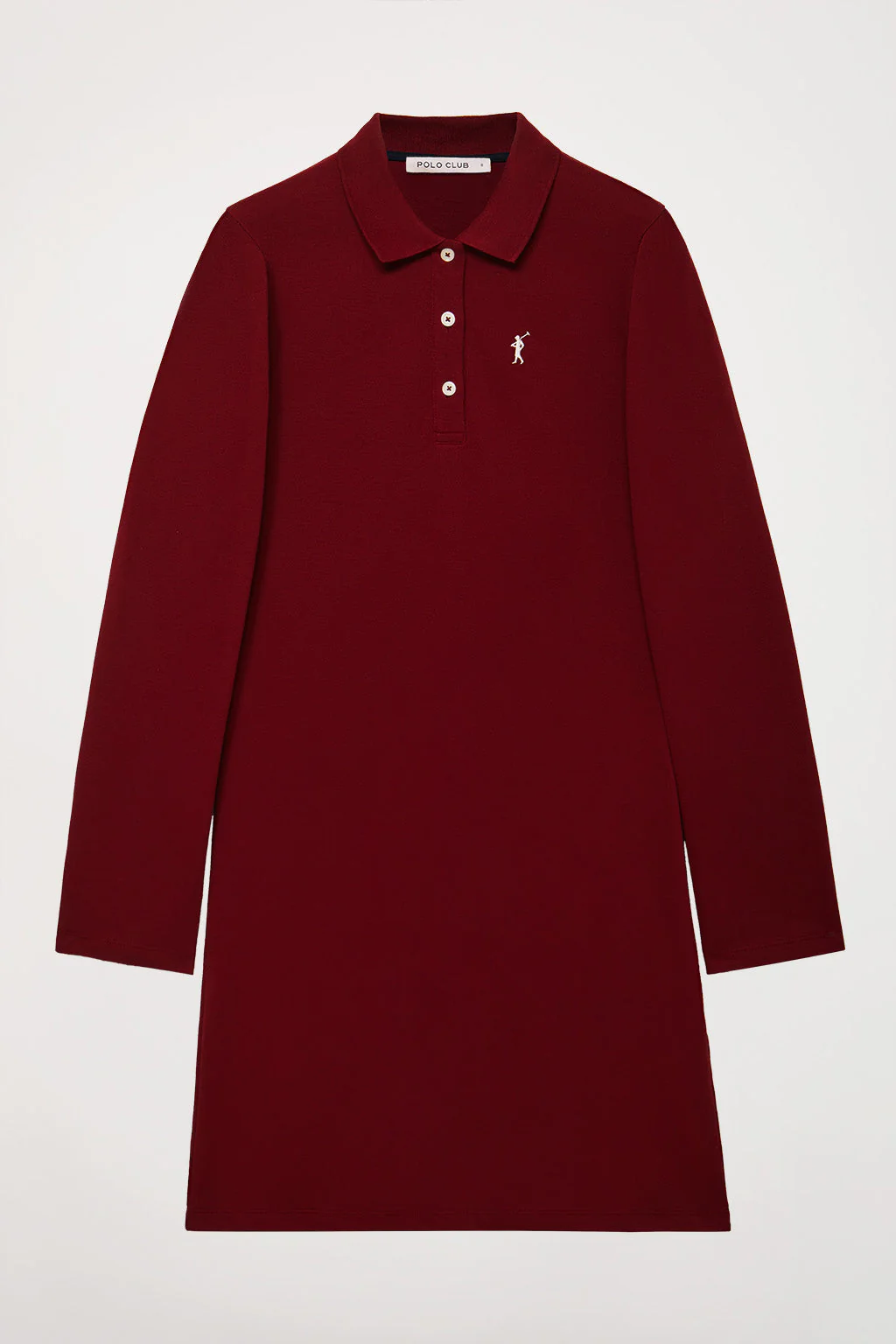 Maroon pique popover dress with Rigby Go embroidery - Image 10