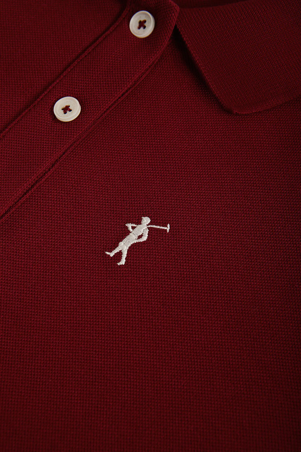 Maroon pique popover dress with Rigby Go embroidery - Image 8