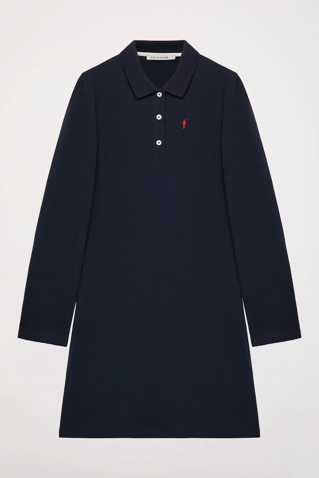 Navy-blue pique popover dress with Rigby Go embroidery - Image 11