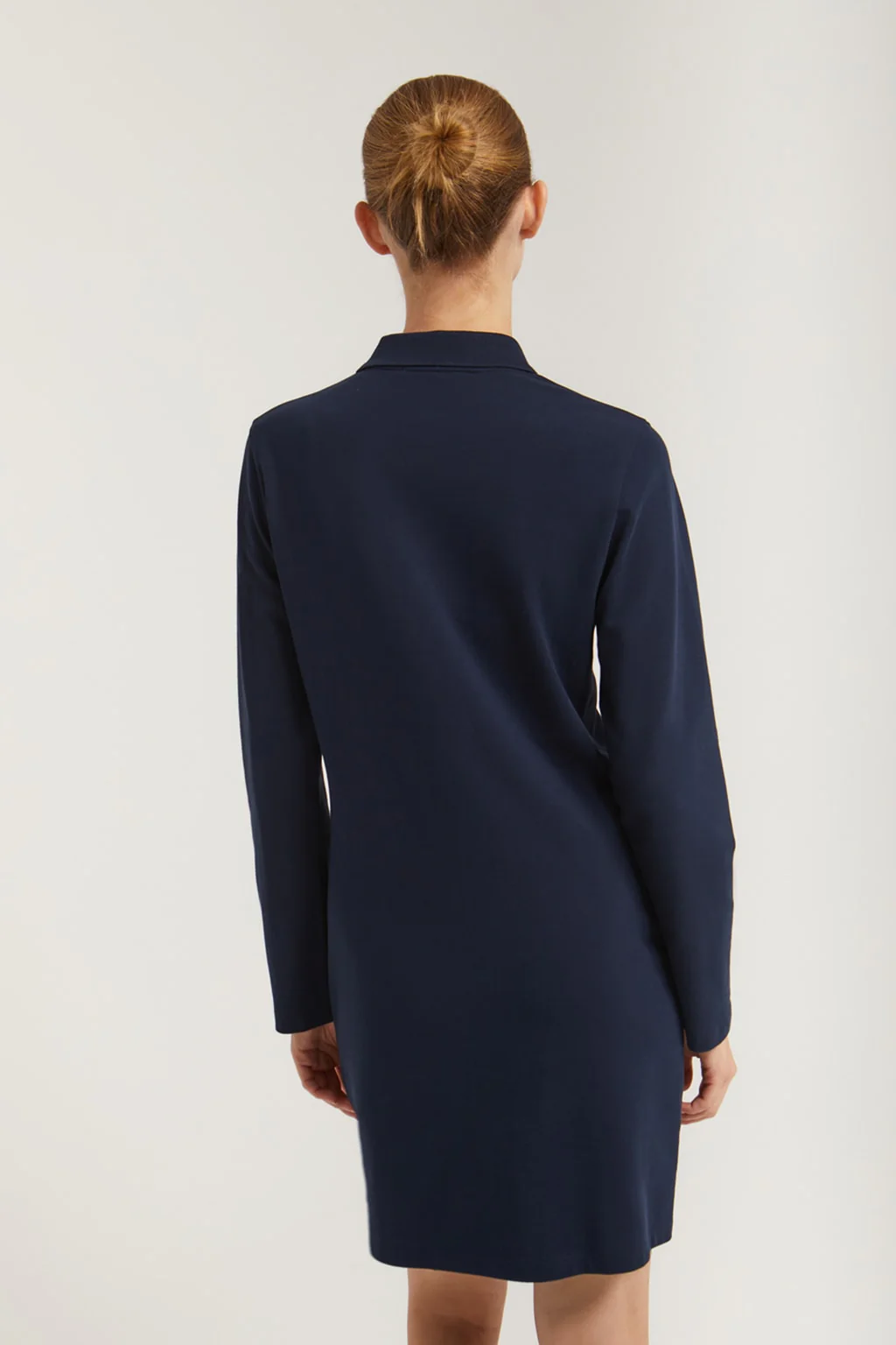 Navy-blue pique popover dress with Rigby Go embroidery - Image 5