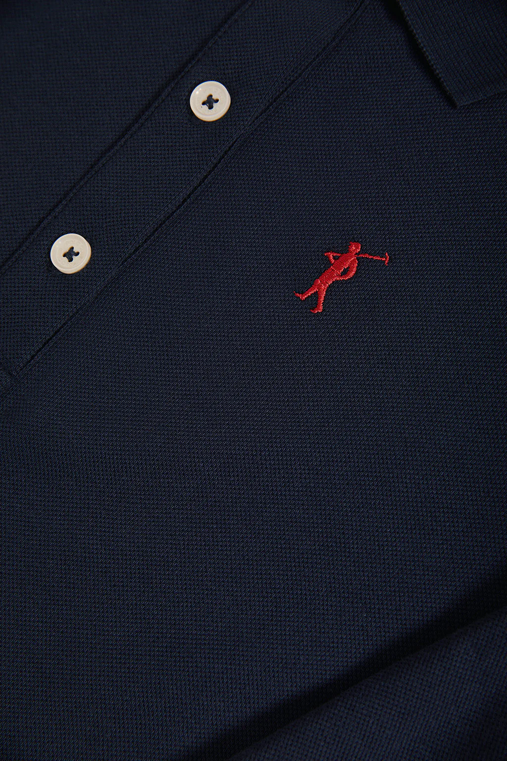 Navy-blue pique popover dress with Rigby Go embroidery - Image 8