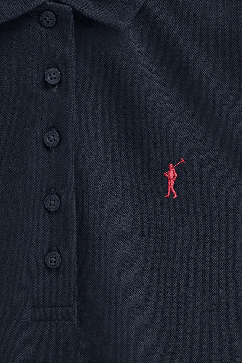 Navy-blue sleeveless short polo dress with Rigby Go logo - Image 7