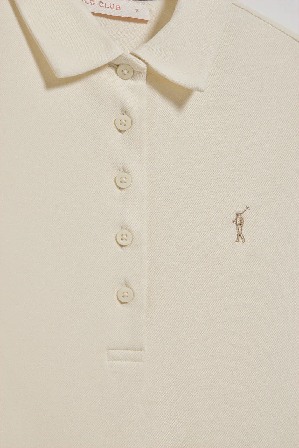 Nude polo dress with Rigby Go logo - Image 7