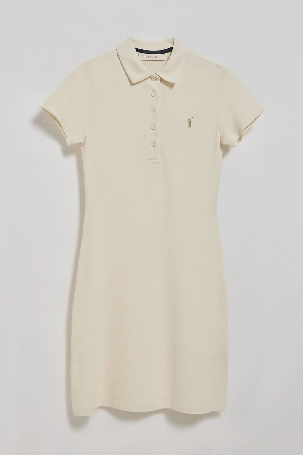Nude polo dress with Rigby Go logo - Image 8