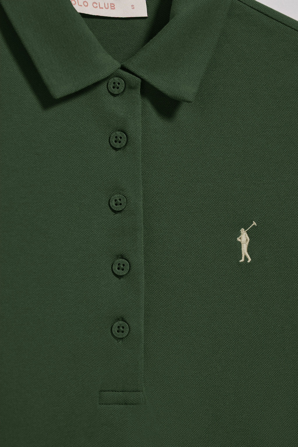 Bottle-green polo dress with Rigby Go logo - Image 7