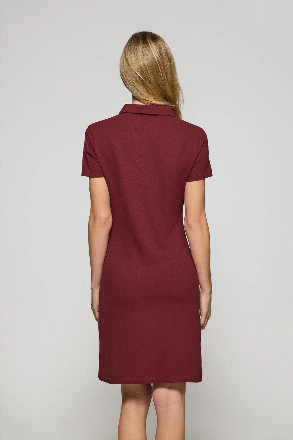 Maroon polo dress with Rigby Go logo - Image 2