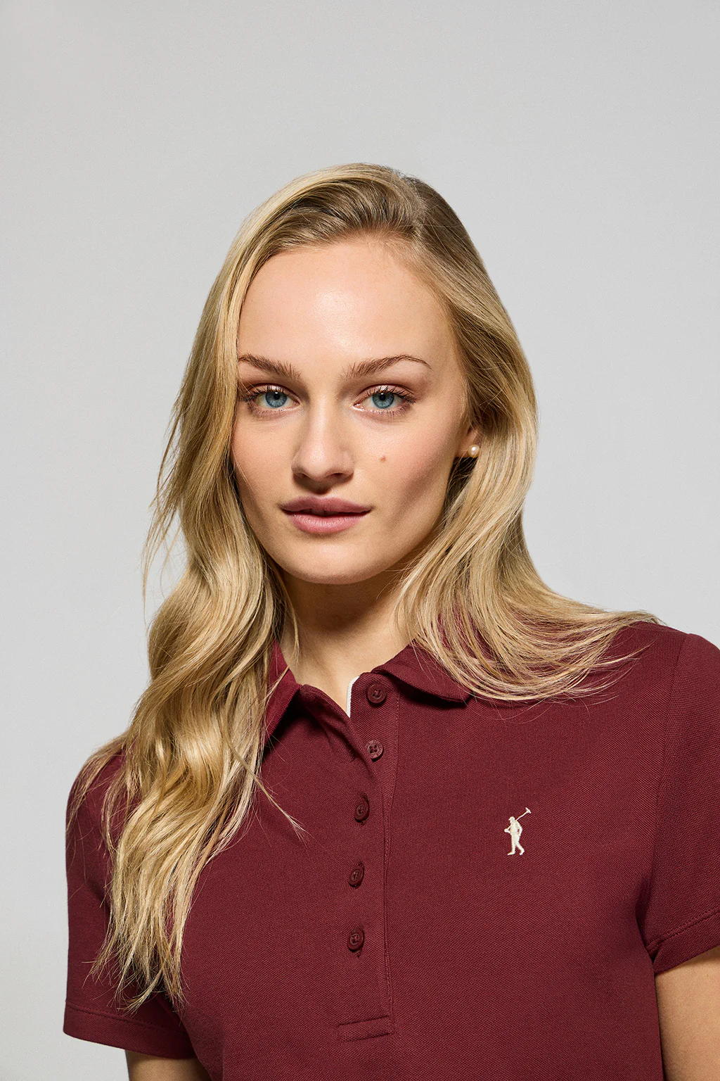 Maroon polo dress with Rigby Go logo - Image 3
