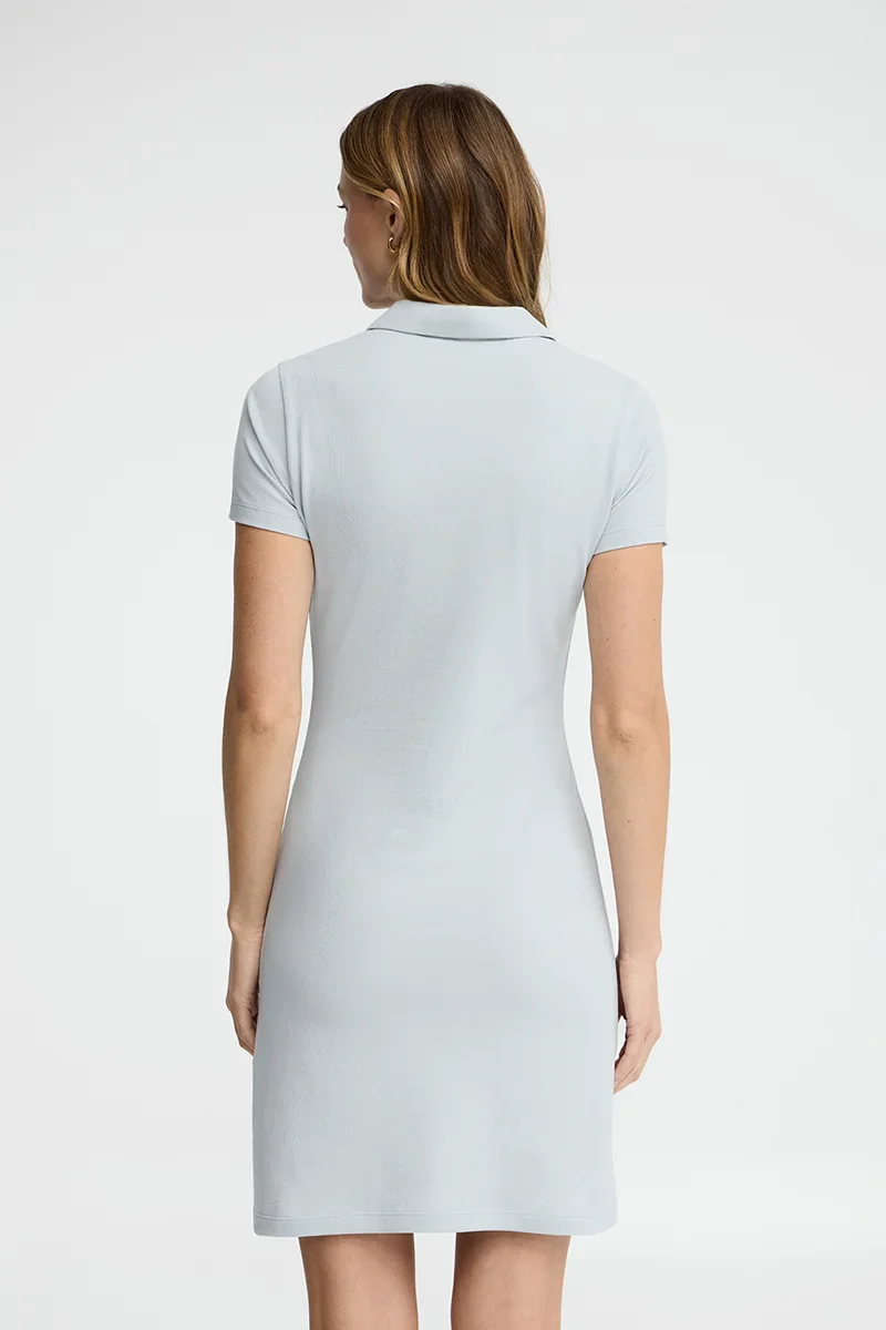 Light-blue short polo dress with short sleeves and Rigby Go logo - Image 5