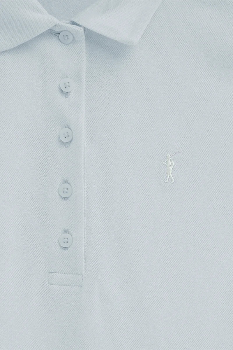Light-blue short polo dress with short sleeves and Rigby Go logo - Image 7