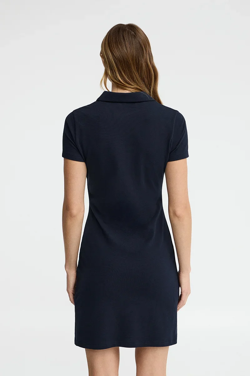 Navy-blue short polo dress with short sleeves and Rigby Go logo - Image 5