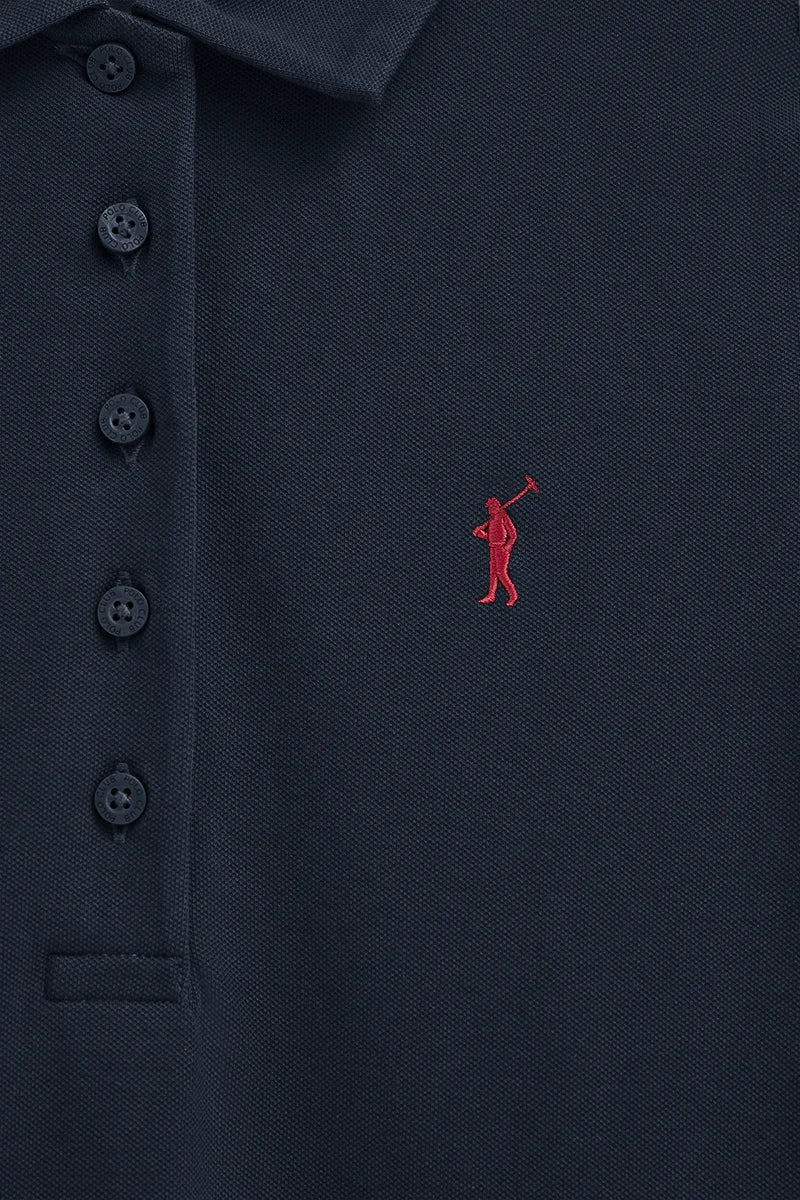 Navy-blue short polo dress with short sleeves and Rigby Go logo - Image 7
