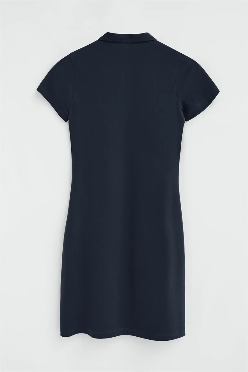 Navy-blue short polo dress with short sleeves and Rigby Go logo - Image 8