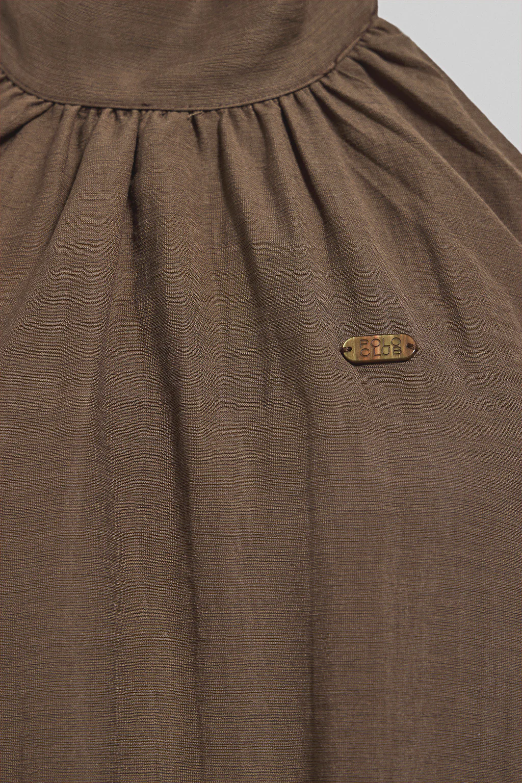 Mocha dress Valay with Polo Club details - Image 5