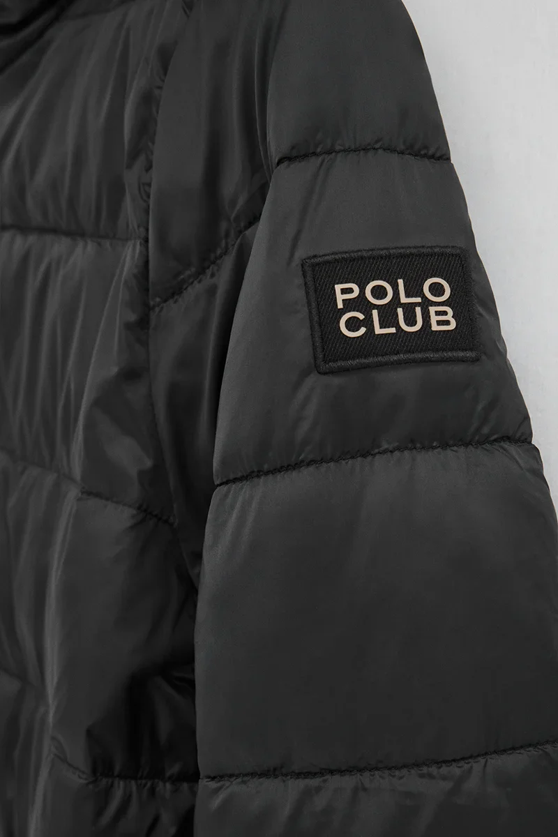 Black/light-brown reversible jacket Agueda with Polo Club rubberised logo - Image 7