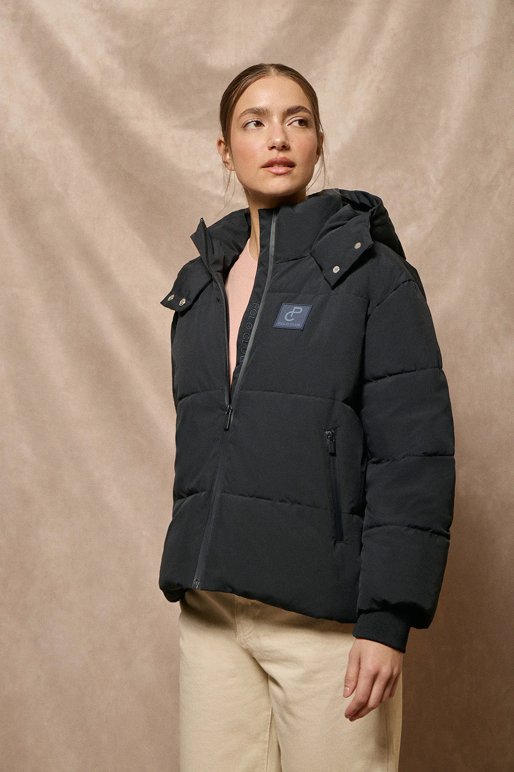 Blue short jacket Artic with fixed hood and Polo Club details - Image 5