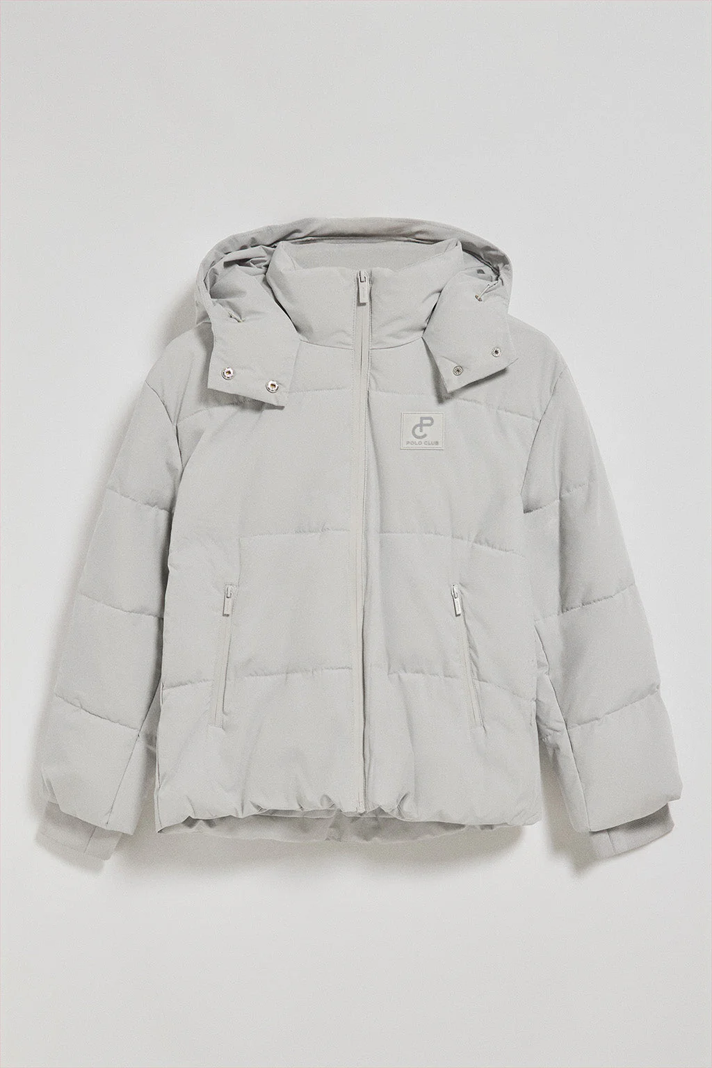 Grey short jacket Artic with fixed hood and Polo Club details - Image 9
