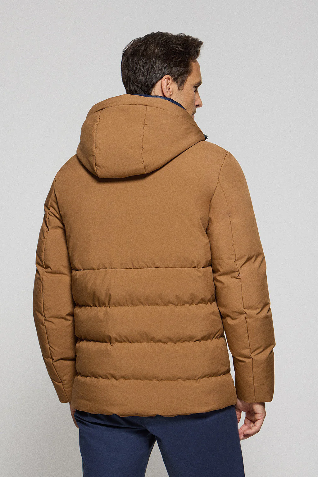 Camel puffer coat Aspen with fixed hood and Polo Club details - Image 7