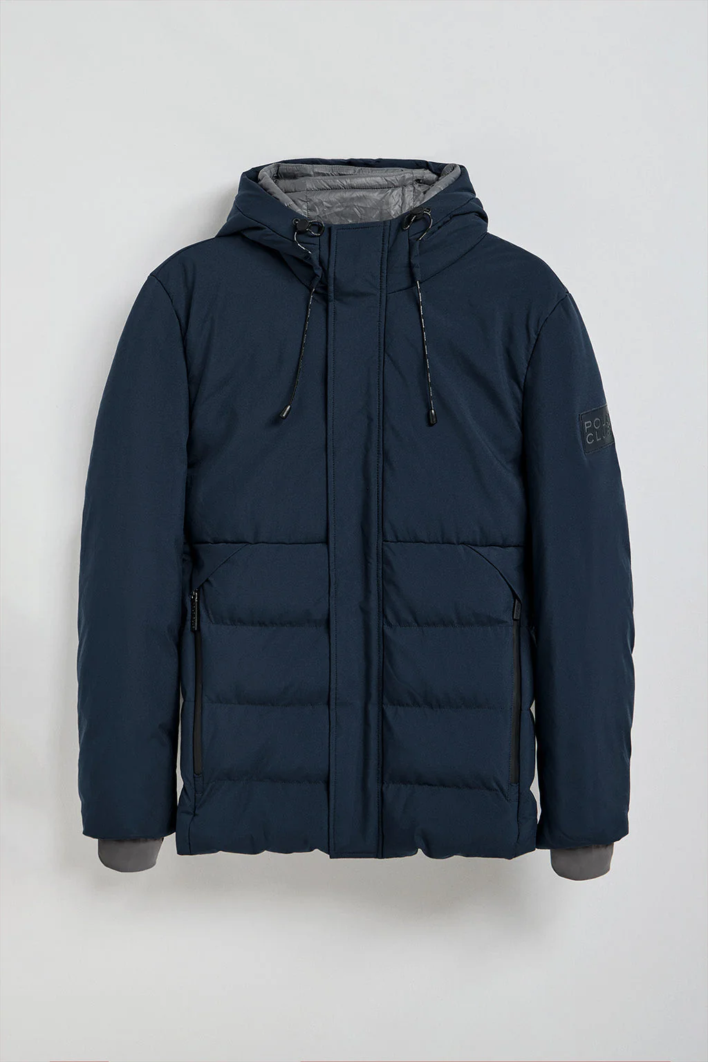 Navy-blue puffer coat Aspen with fixed hood and Polo Club details - Image 7