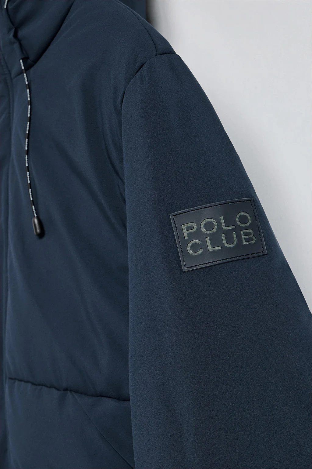 Navy-blue puffer coat Aspen with fixed hood and Polo Club details - Image 9