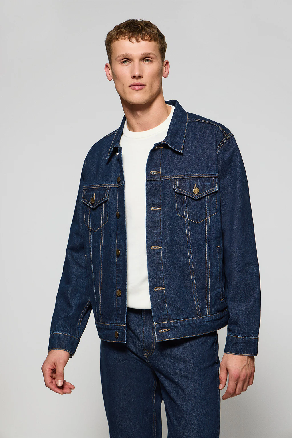 Denim jacket Boston with embroidered logo - Image 2