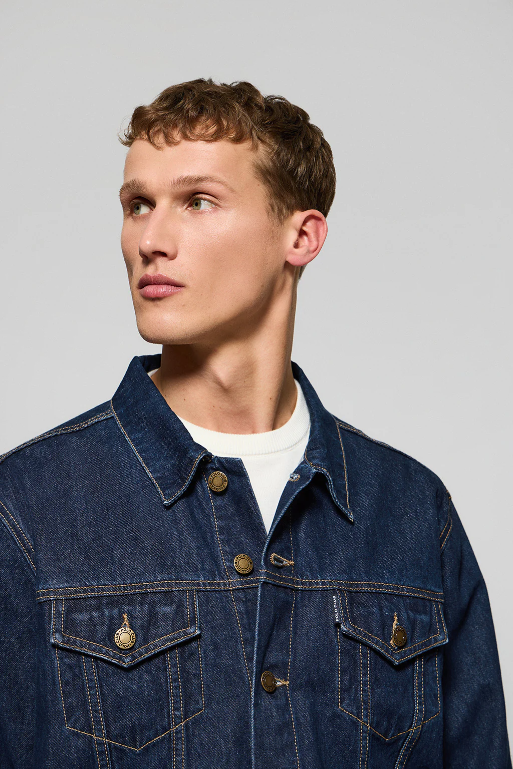 Denim jacket Boston with embroidered logo - Image 3