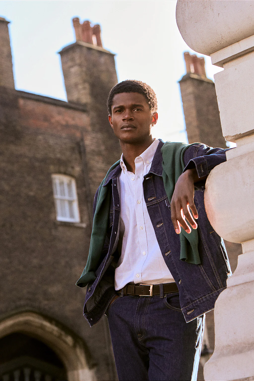 Denim jacket Boston with embroidered logo - Image 4