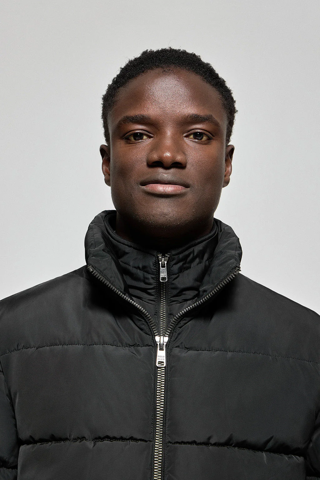 Black Brooklyn puffer jacket with sleeve detail - Image 2