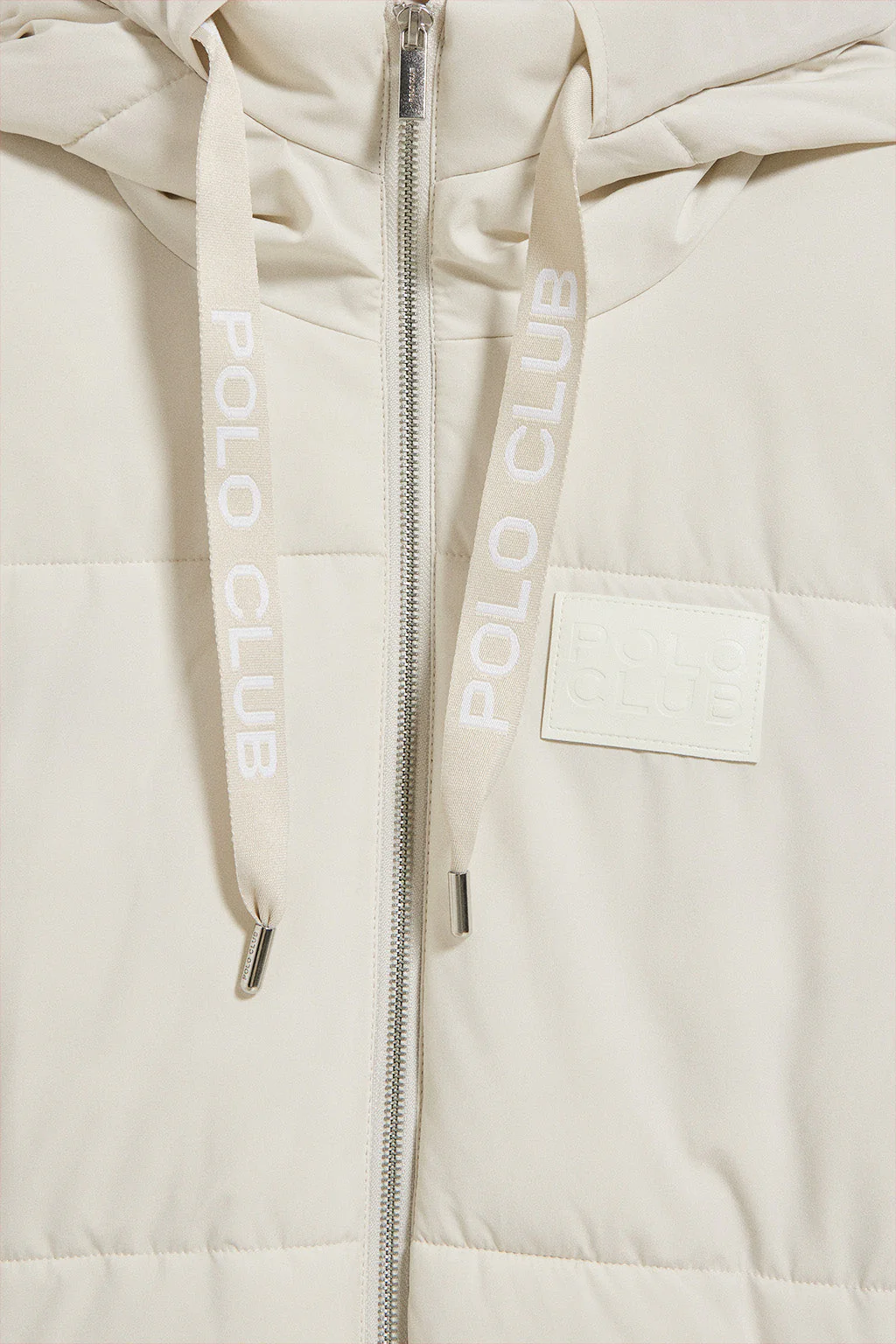 Beige short coat Buenos Aires with fixed hood and Polo Club details - Image 10