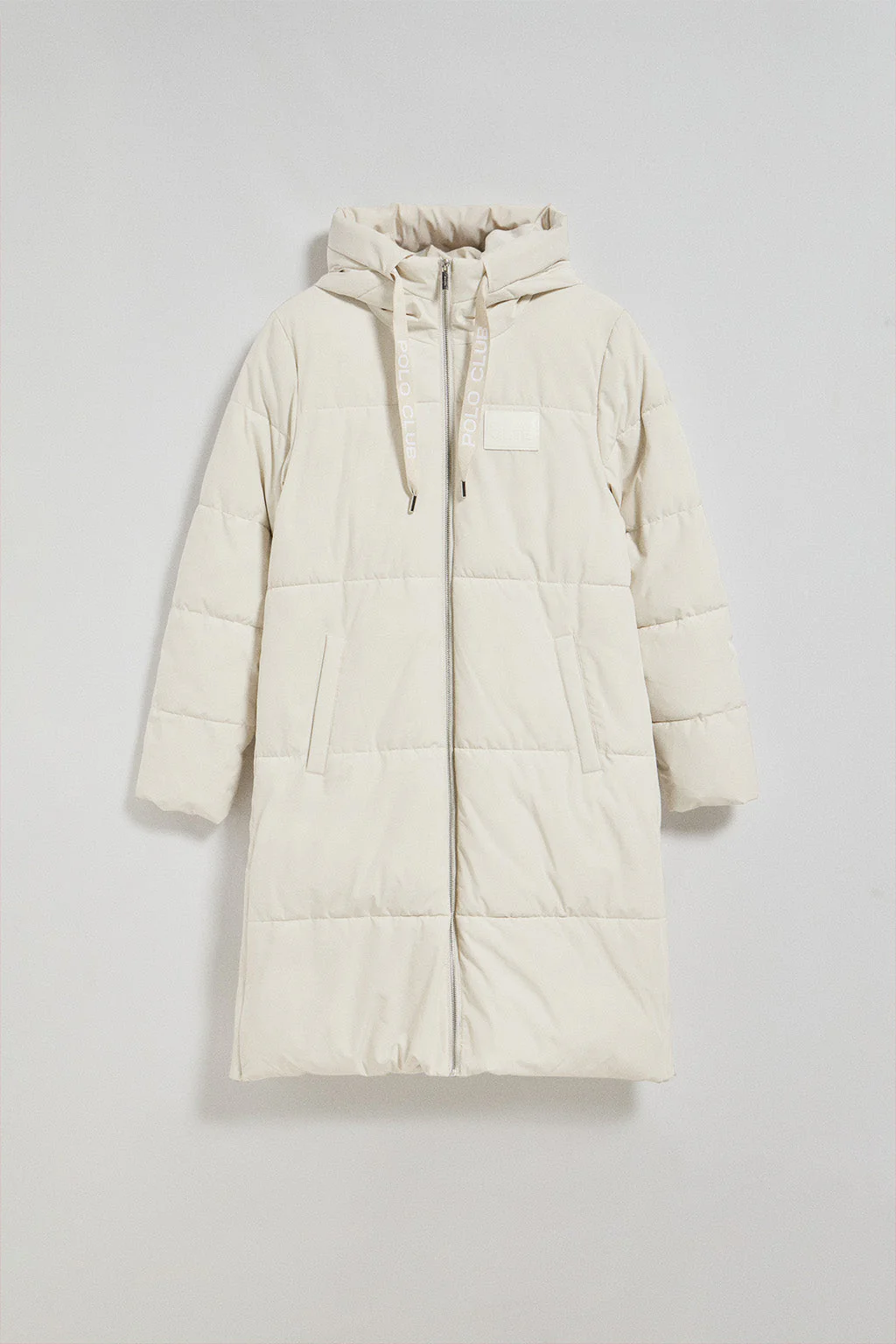 Beige short coat Buenos Aires with fixed hood and Polo Club details - Image 9