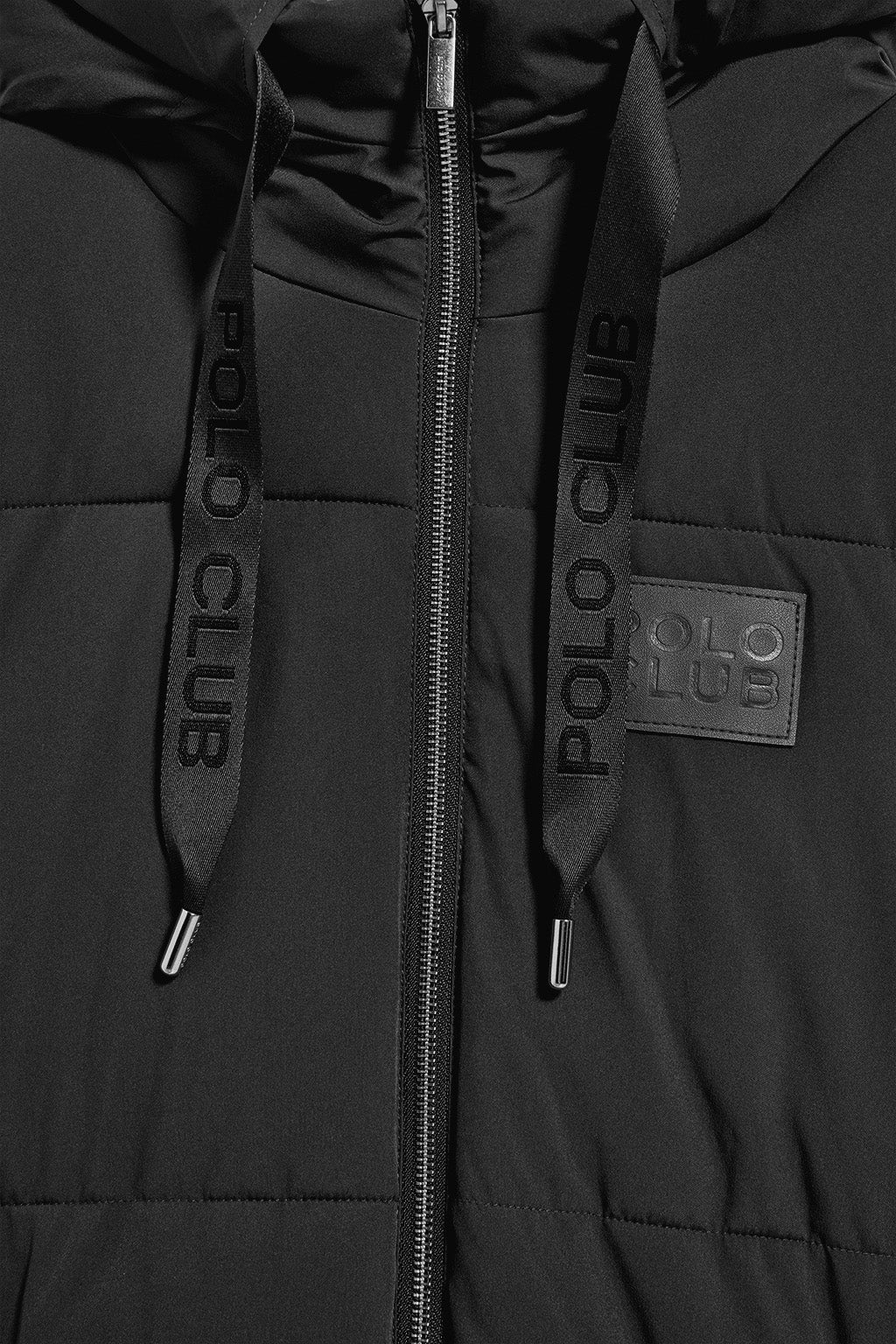 Black short coat Buenos Aires with fixed hood and Polo Club details - Image 9