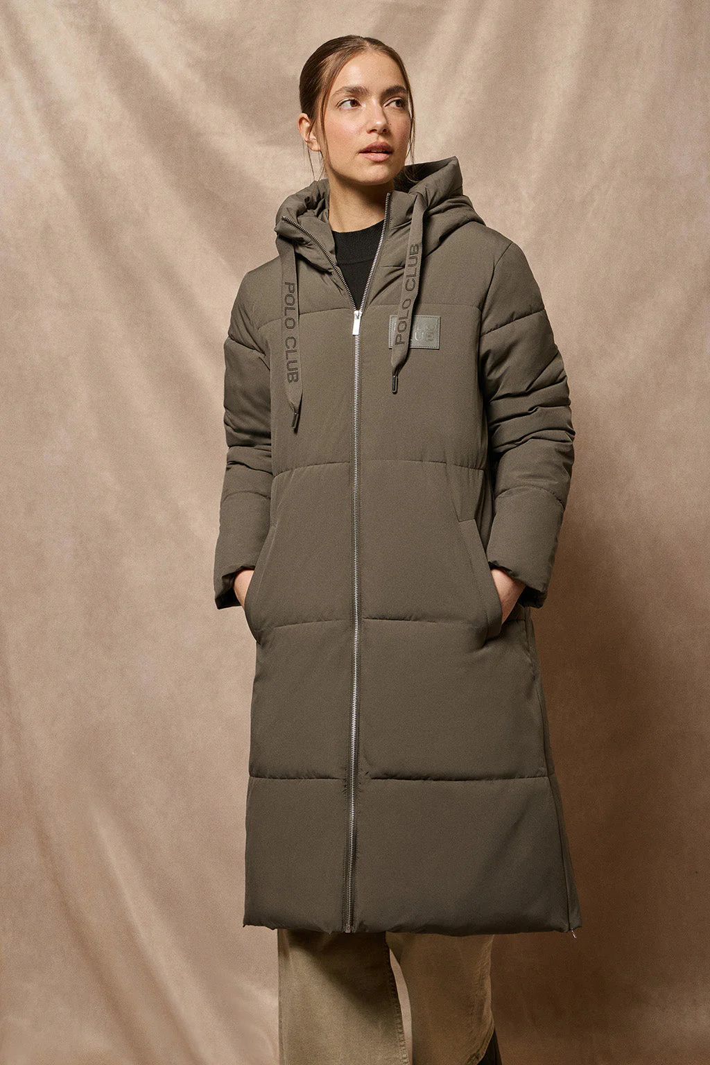 Green short coat Buenos Aires with fixed hood and Polo Club details - Image 5