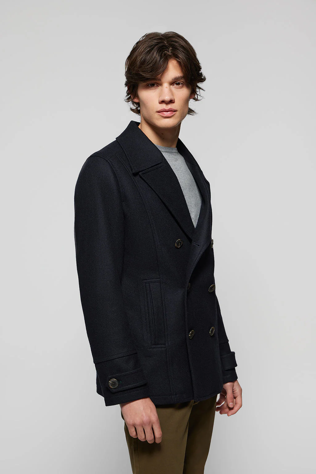 Navy-blue Calum peacoat with Polo Club details - Image 4