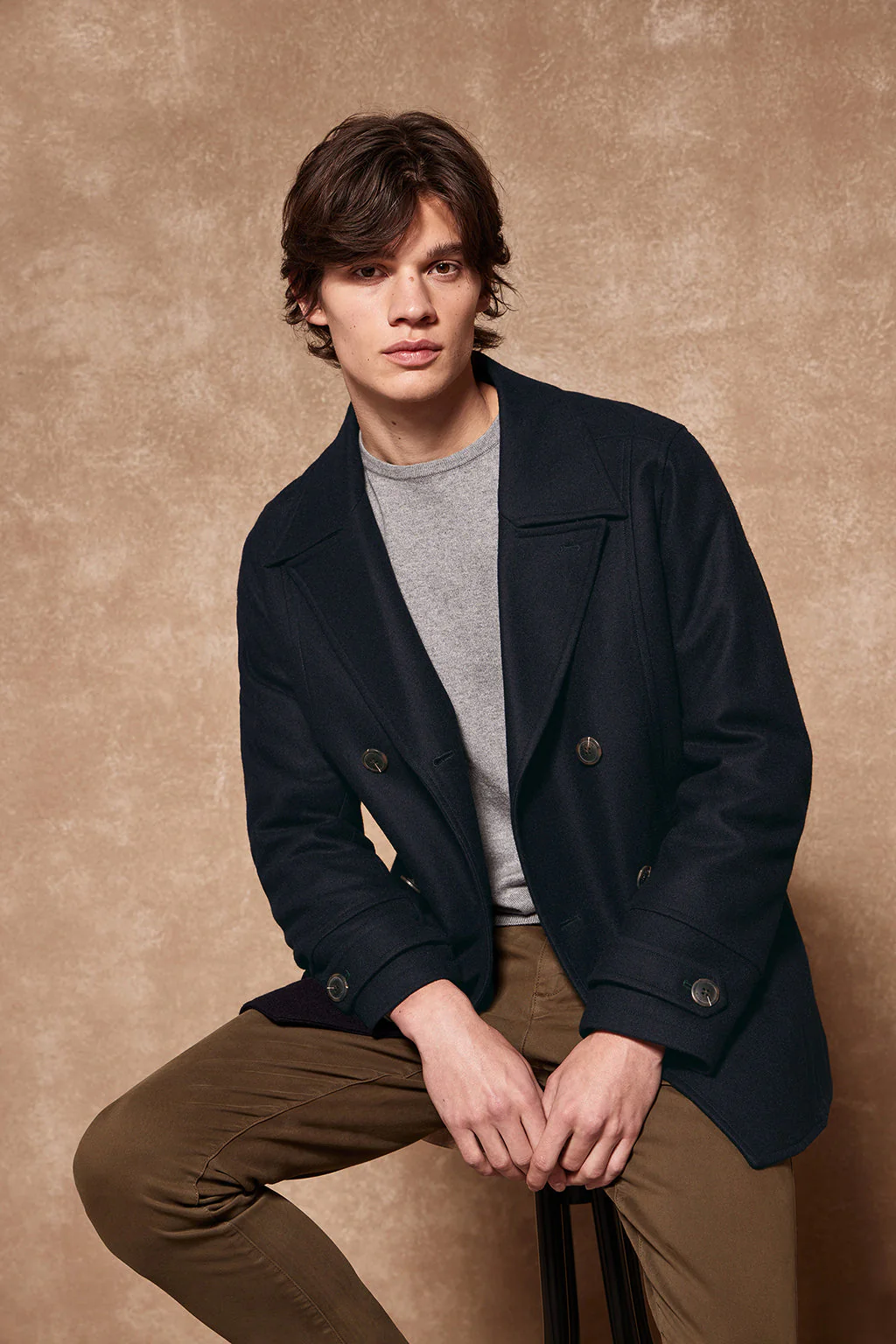 Navy-blue Calum peacoat with Polo Club details - Image 5