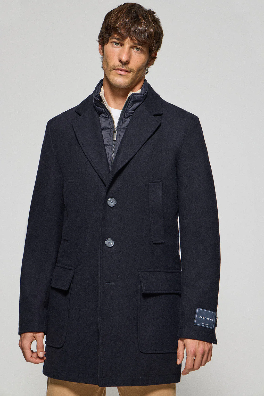 Navy-blue coat Cambridge with Polo Club details