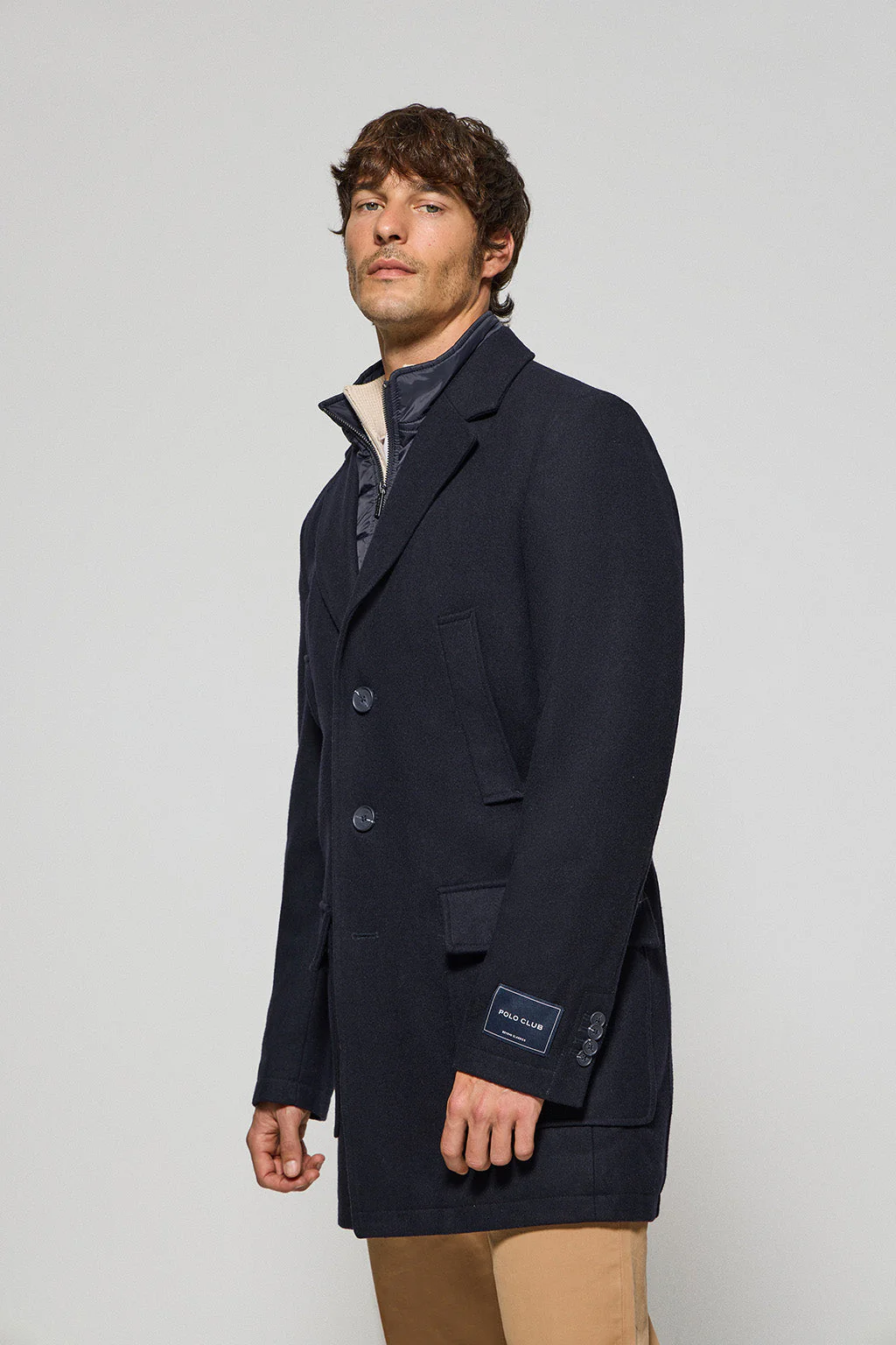 Navy-blue coat Cambridge with Polo Club details - Image 3