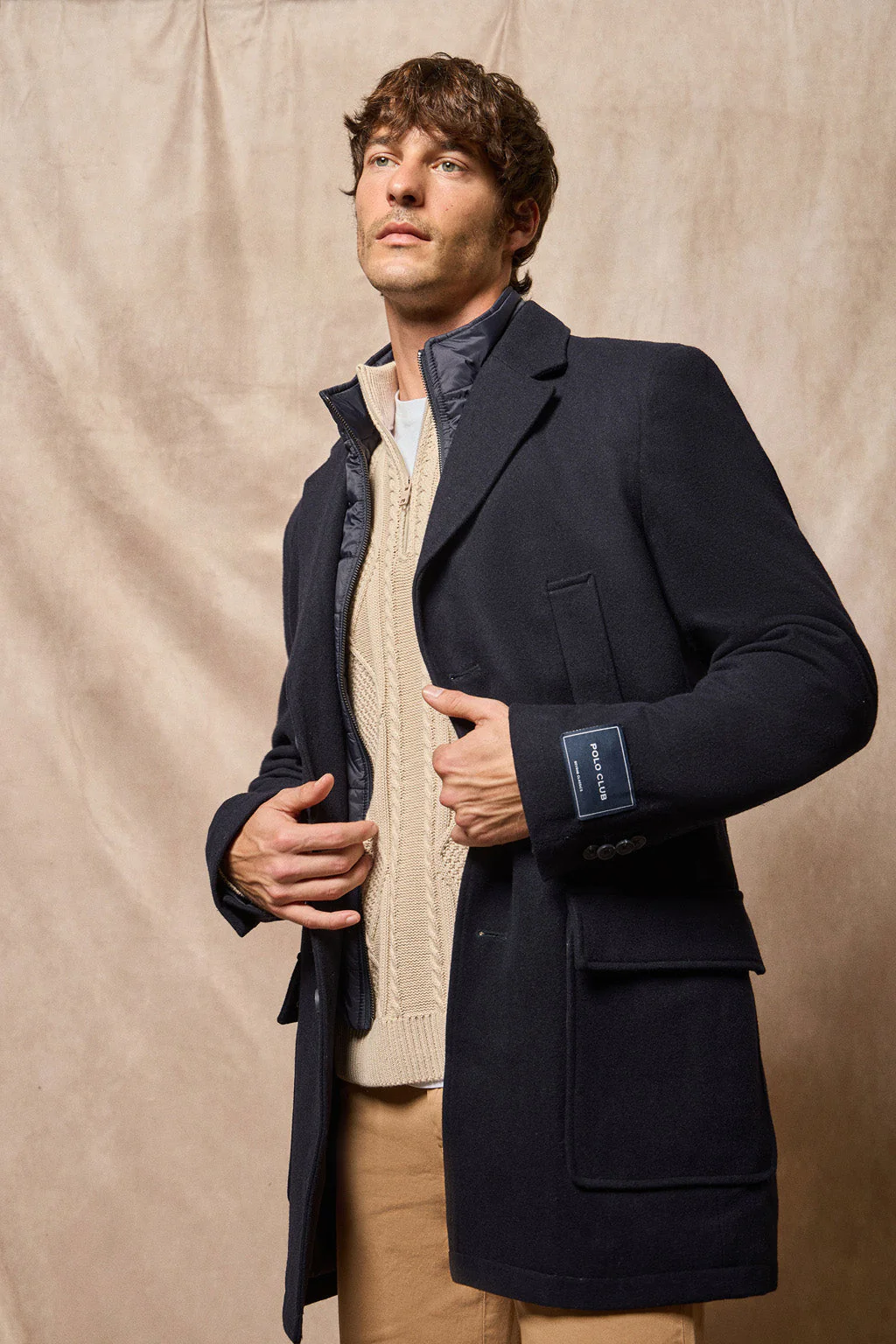 Navy-blue coat Cambridge with Polo Club details - Image 6