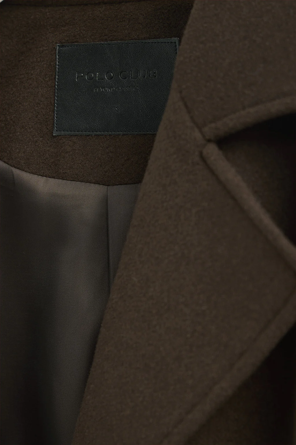 Dark-brown coat Camila with Polo Club logo - Image 7