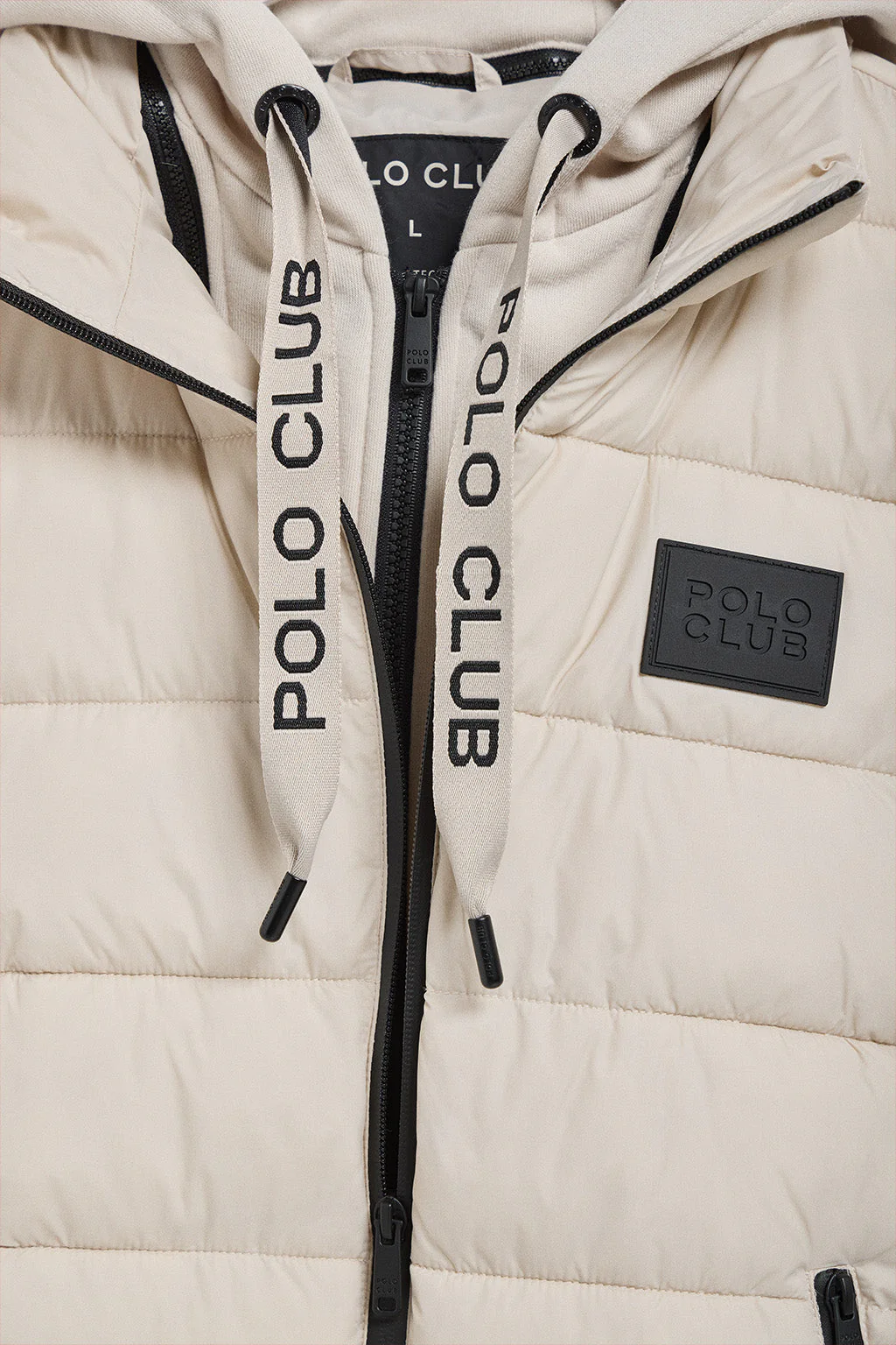 Beige puffer jacket Canyon with Polo Club details - Image 8
