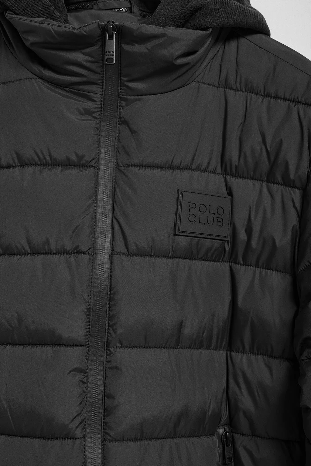 Black puffer jacket Canyon with Polo Club details - Image 7