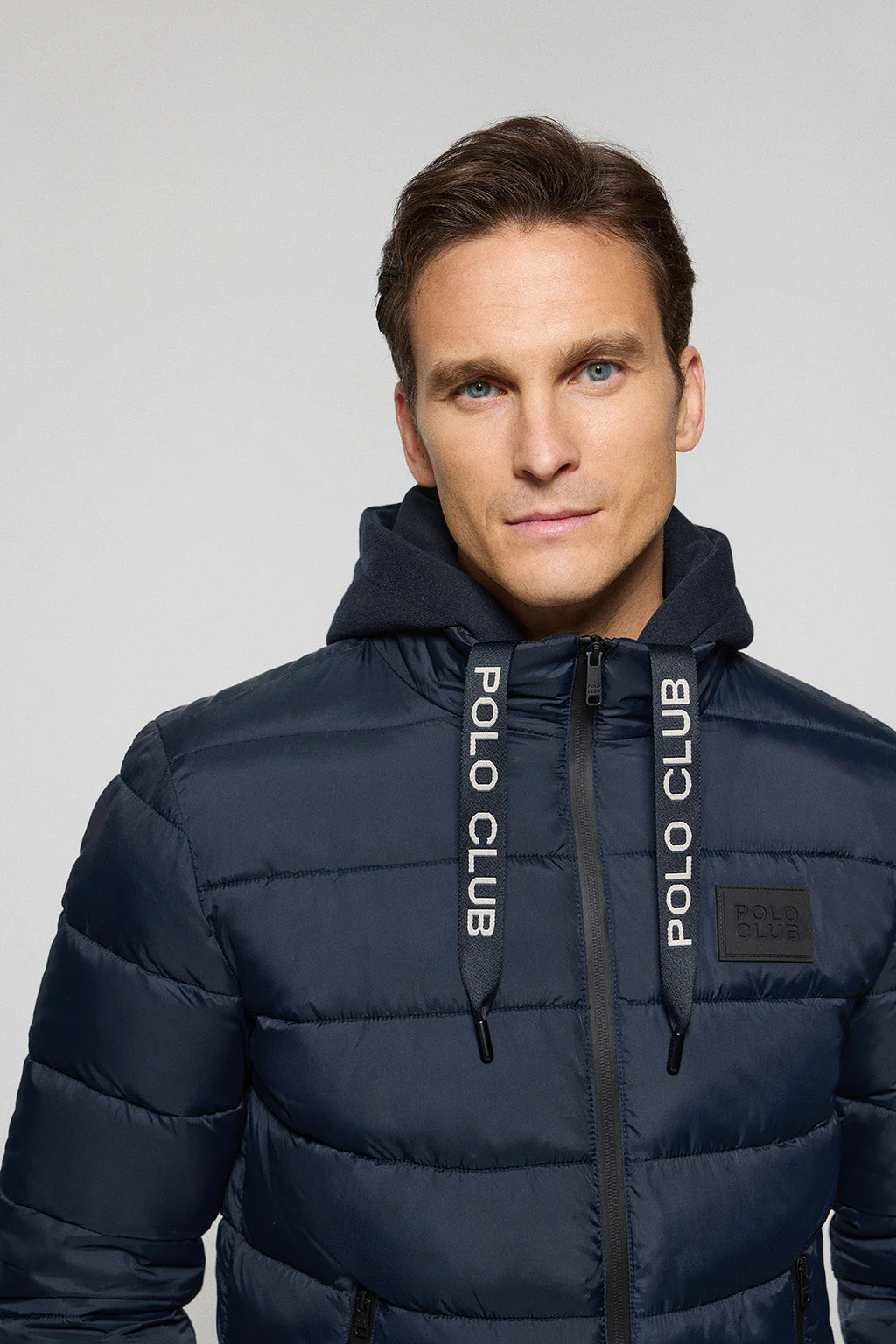 Navy-blue puffer jacket Canyon with Polo Club details - Image 3
