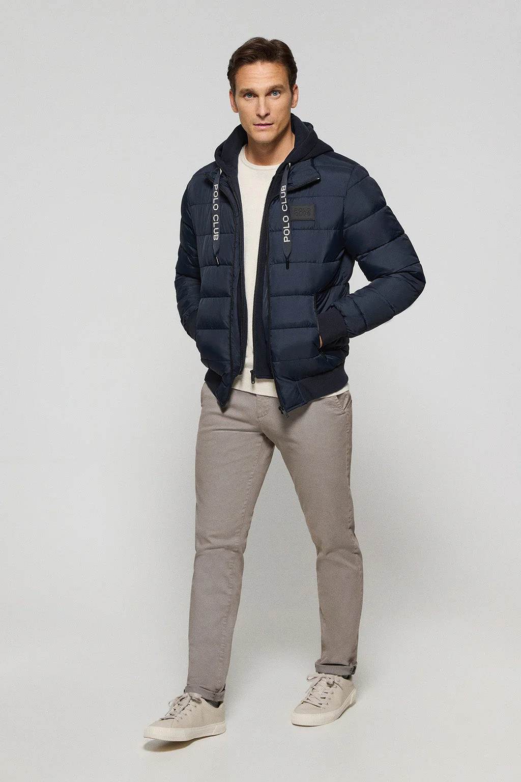 Navy-blue puffer jacket Canyon with Polo Club details - Image 4