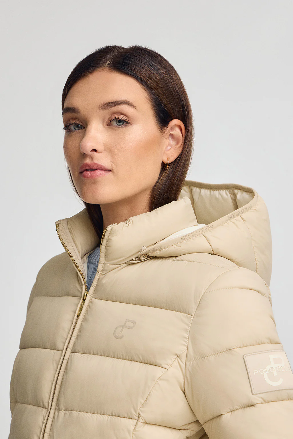 Beige jacket ultralight with Polo Club logo - Image 2