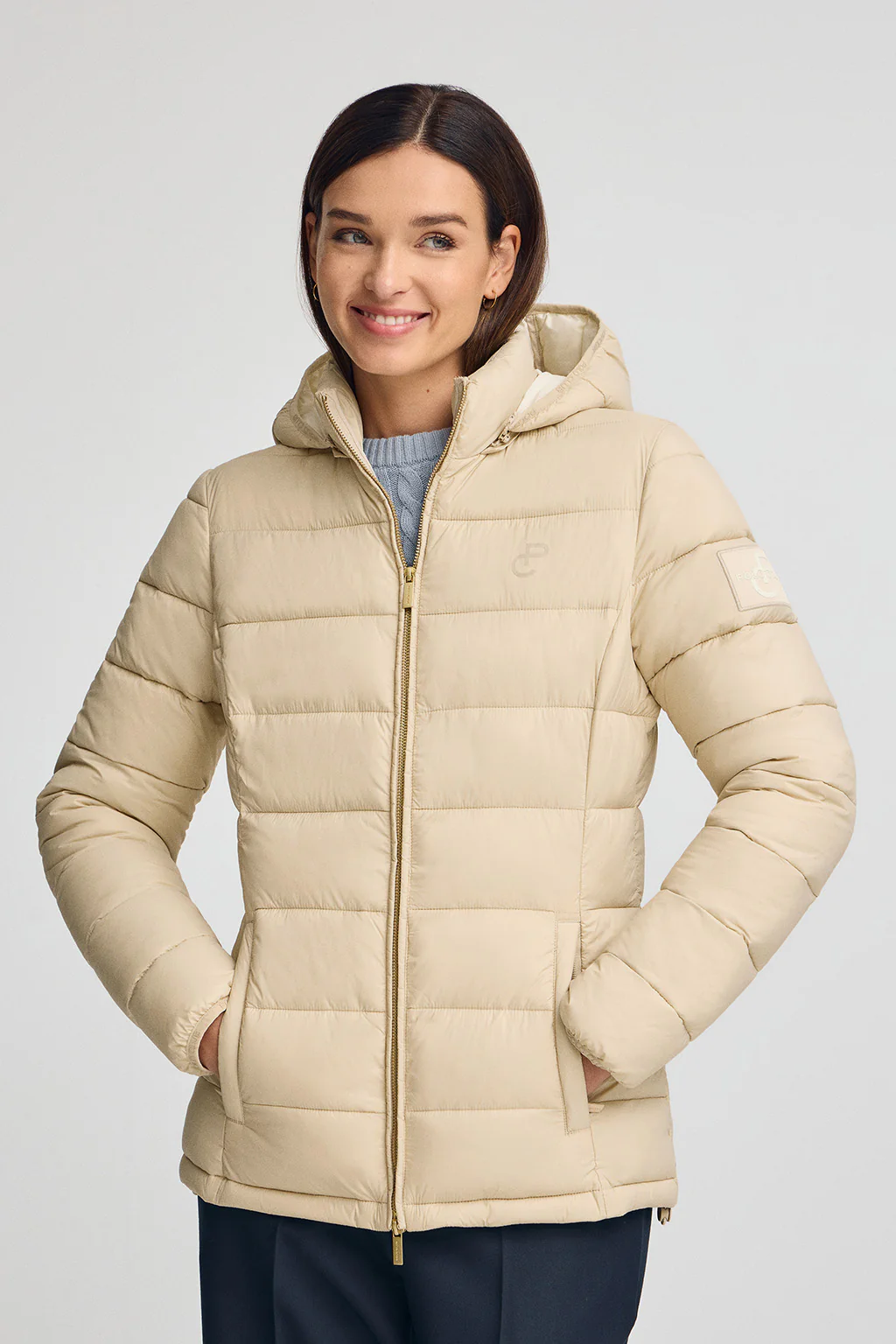 Beige jacket ultralight with Polo Club logo - Image 3