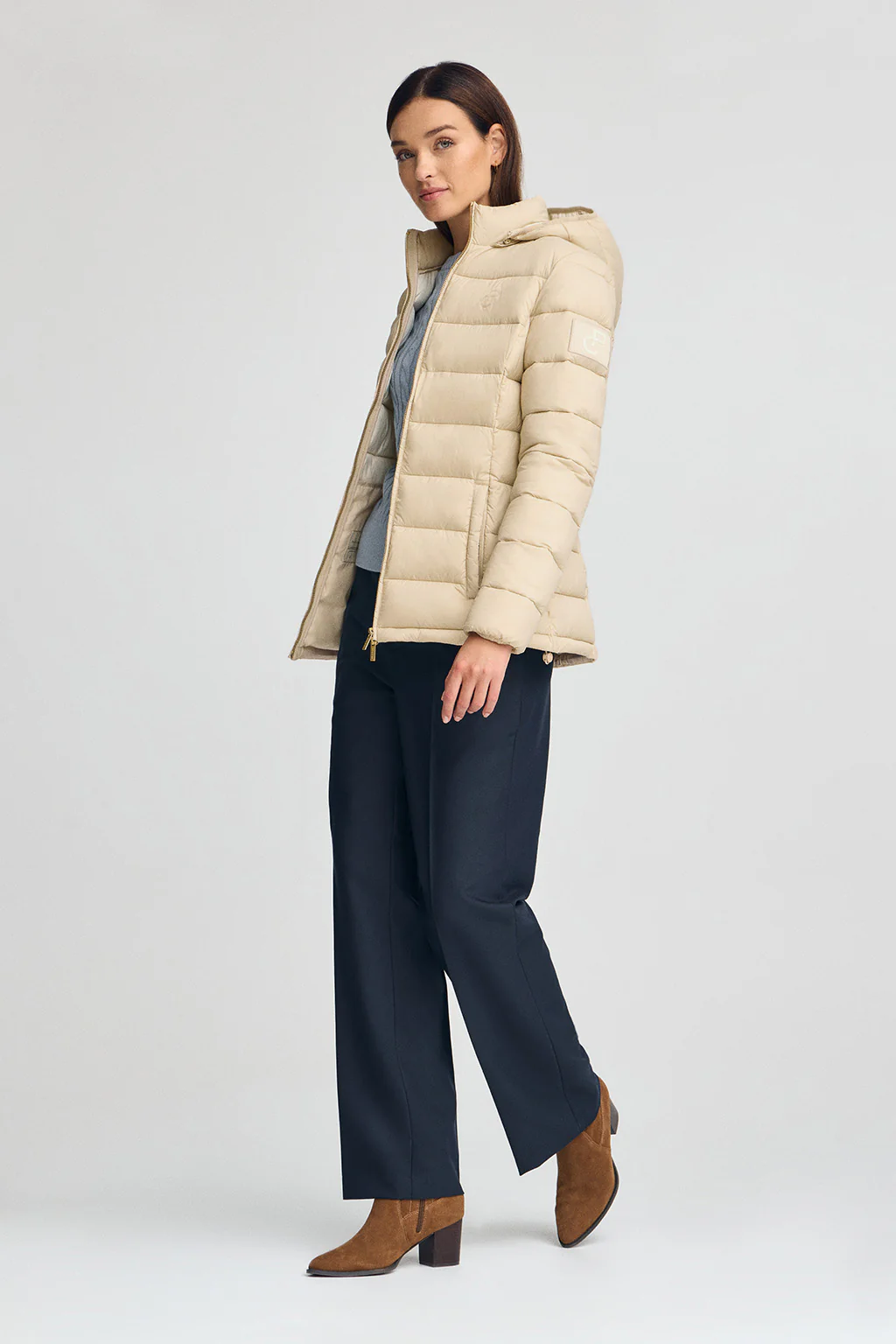 Beige jacket ultralight with Polo Club logo - Image 5