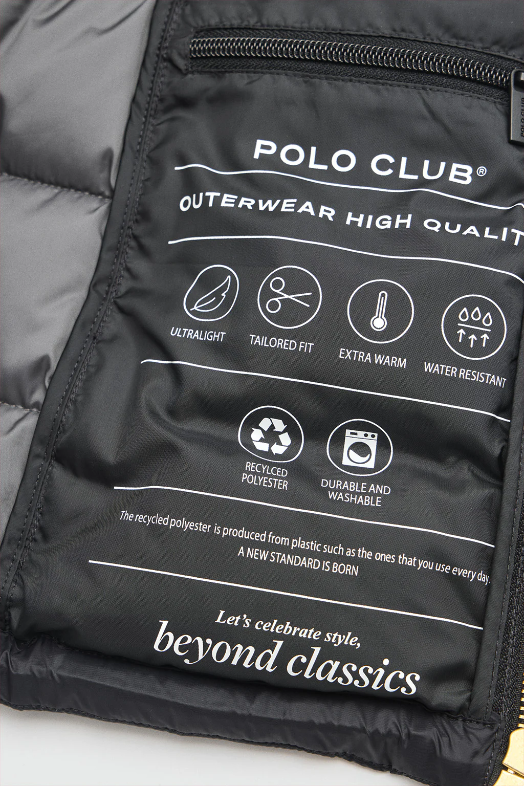 Black jacket ultralight with Polo Club logo - Image 8