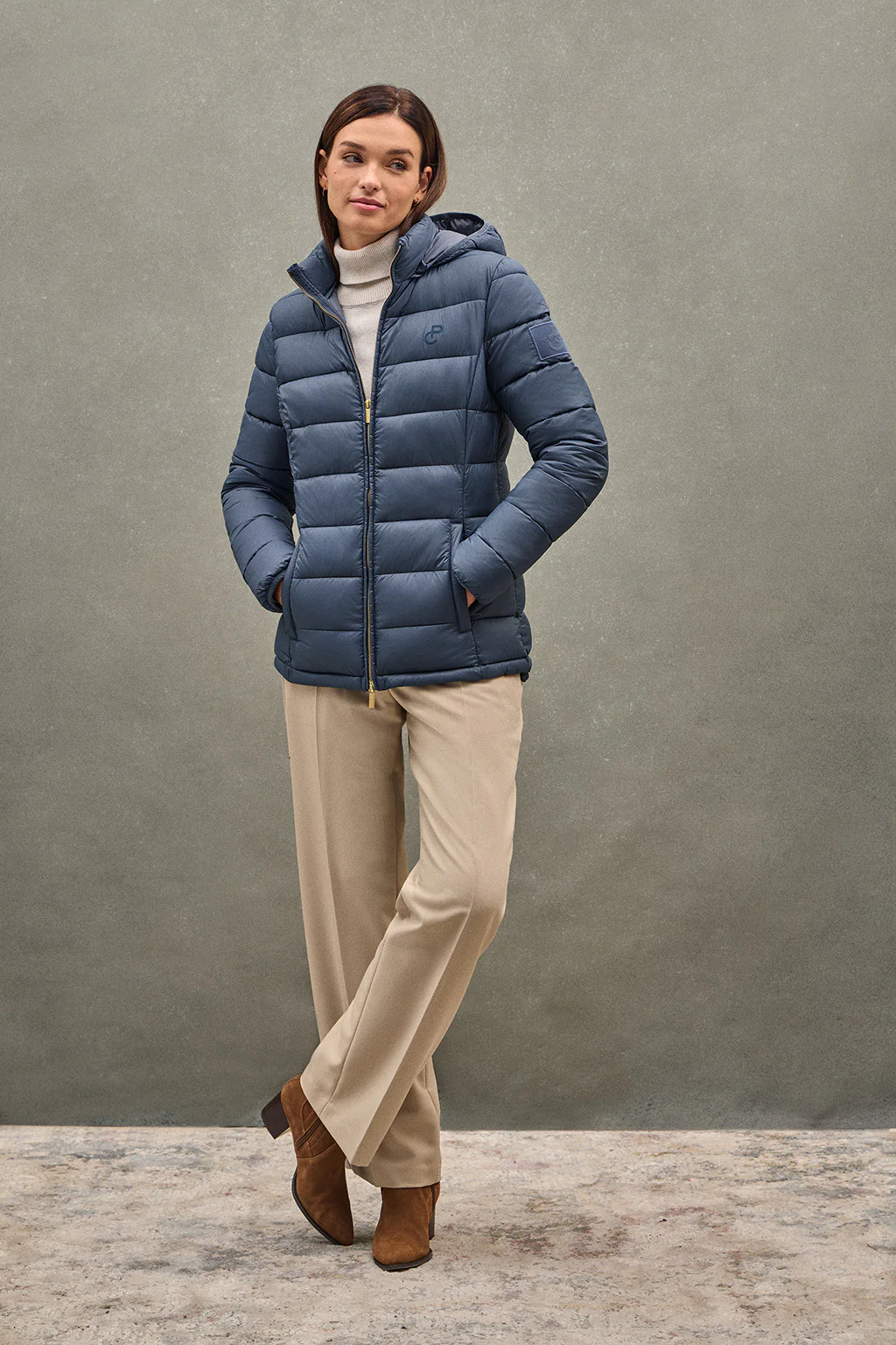 Denim-blue jacket ultralight with Polo Club logo - Image 3